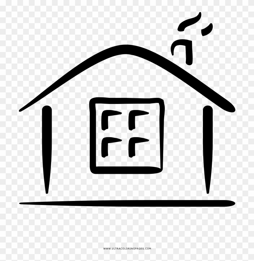 House Bricolage Coloring Page - Home Painting Icon Clipart
