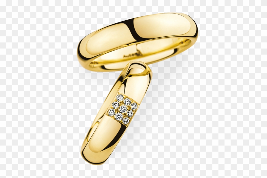 Christian Bauer Trauringe Saarbrücken Eheringe Saarland - Gold Engagement Ring Pair Clipart