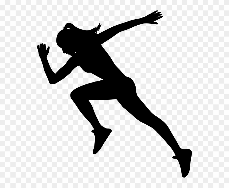 Free Image On Pixabay - Woman Running Silhouette Of A Runner Clipart
