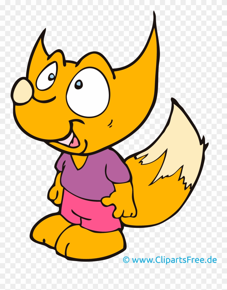 Fuchs Clipart Bild Cartoon Grafik Illustration - Illustration - Png Download