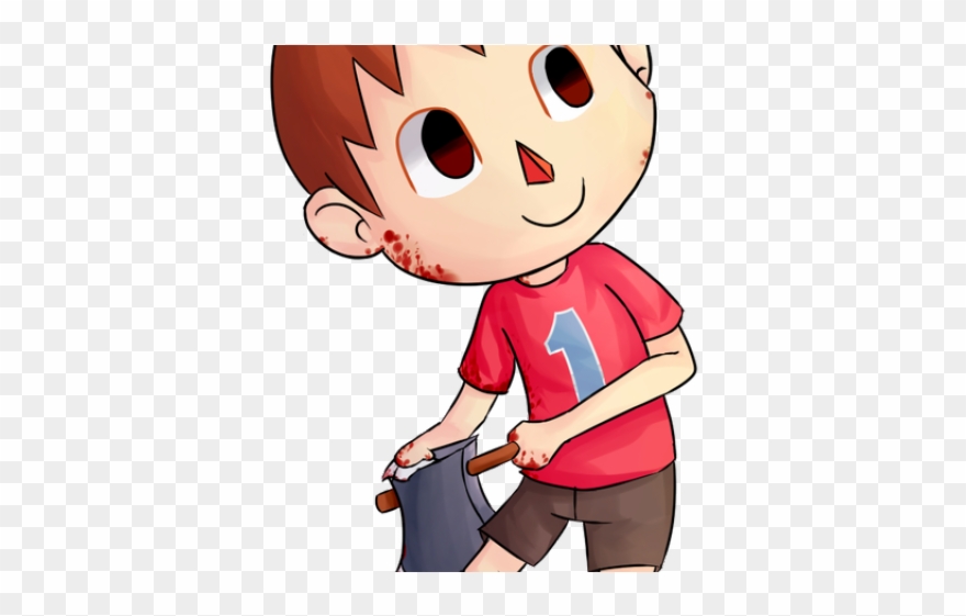 Drawn Mario Animal Crossing Villager - Cartoon Clipart