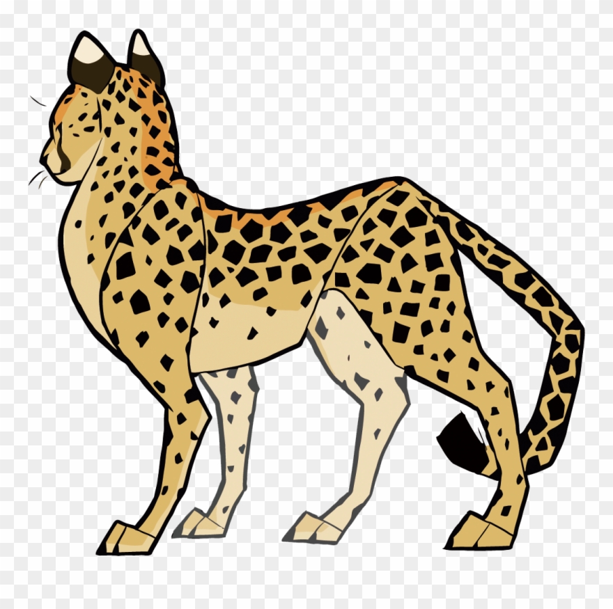 Cheetah Cat Cougar Clip Art - Cheetah Png Dibujo Transparent Png