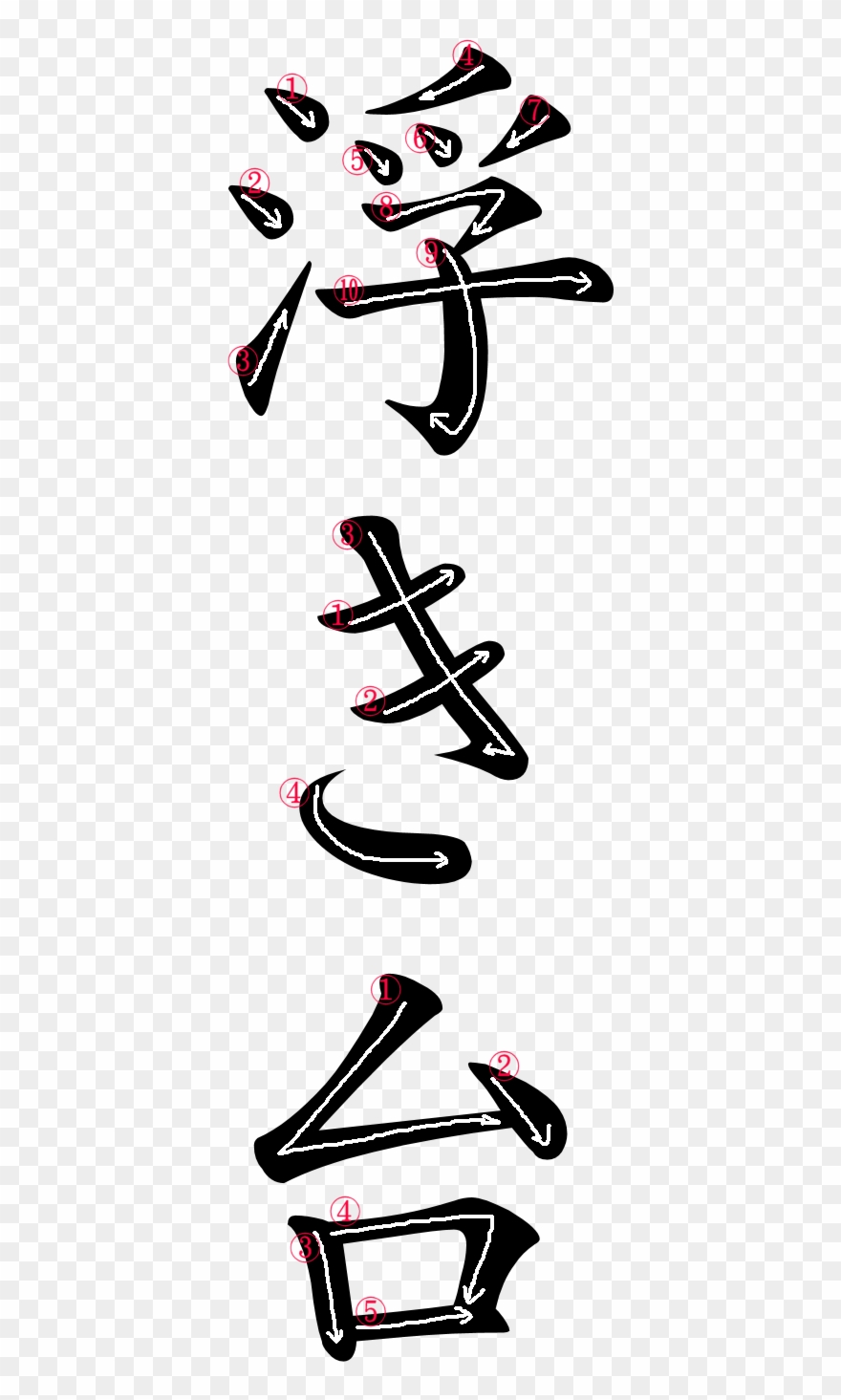 Japanese Word For Raft - Calligraphy Clipart