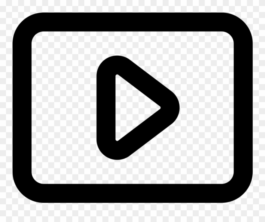Youtube Logo Black Outline Png Clipart