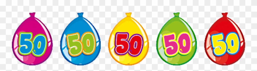 Wimpelkette Ballon 50 - Slinger 18 Jaar Clipart