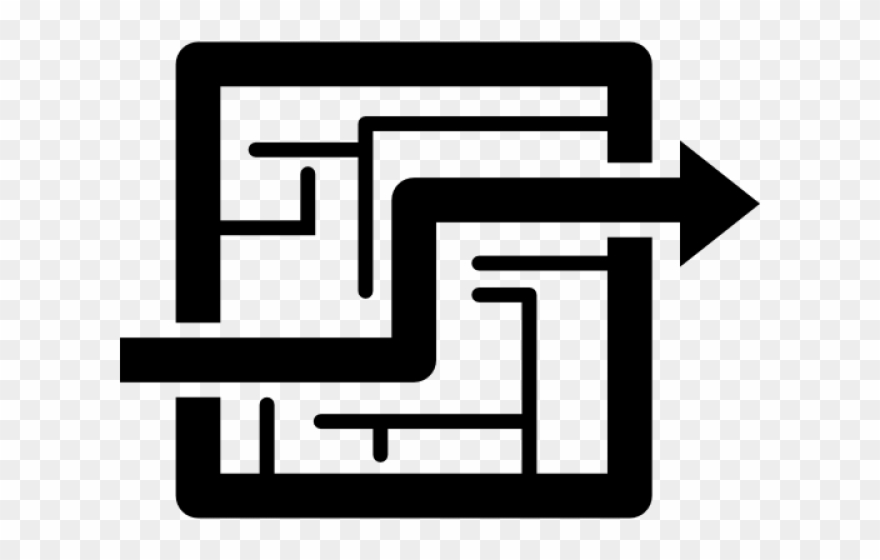 Maze Clipart Svg - Labyrinthe Icon - Png Download