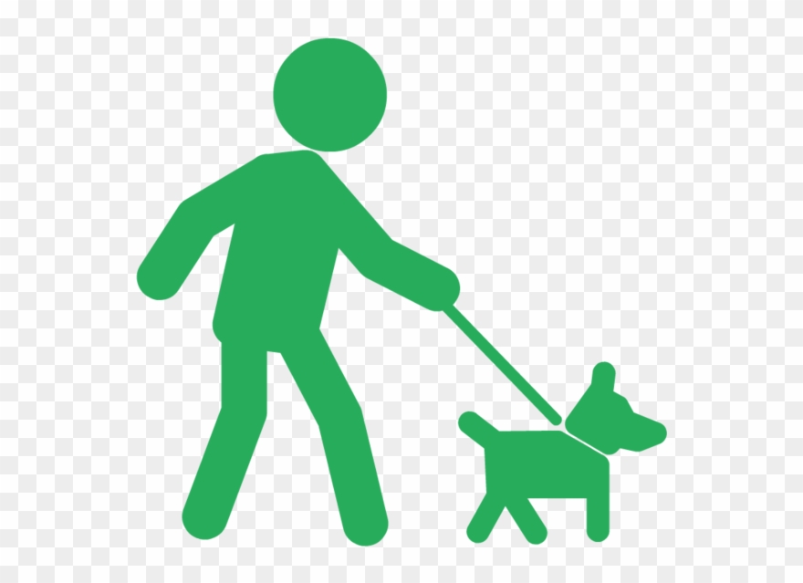 Gassi Gehen Clipart - Cartoon Dog On A Leash - Png Download