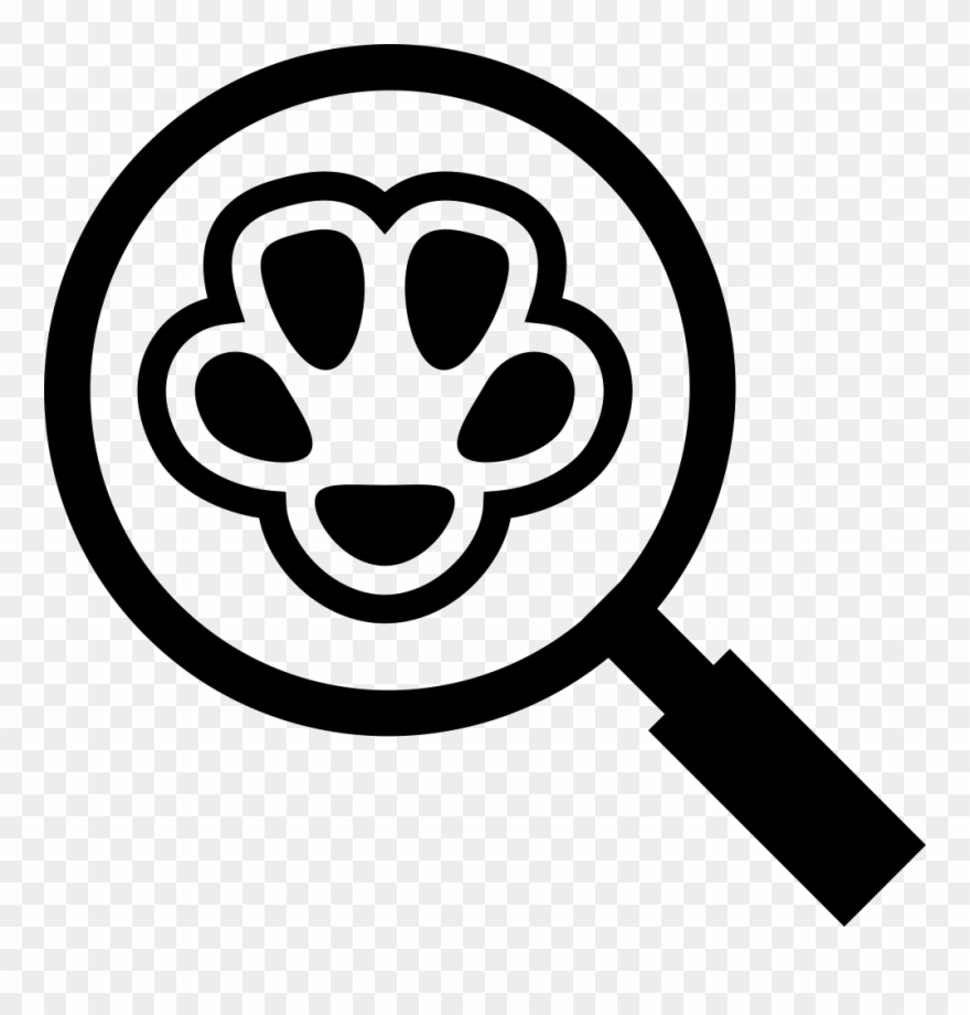 Png Icon Free Download - Huellas De Perro Con Lupa Clipart