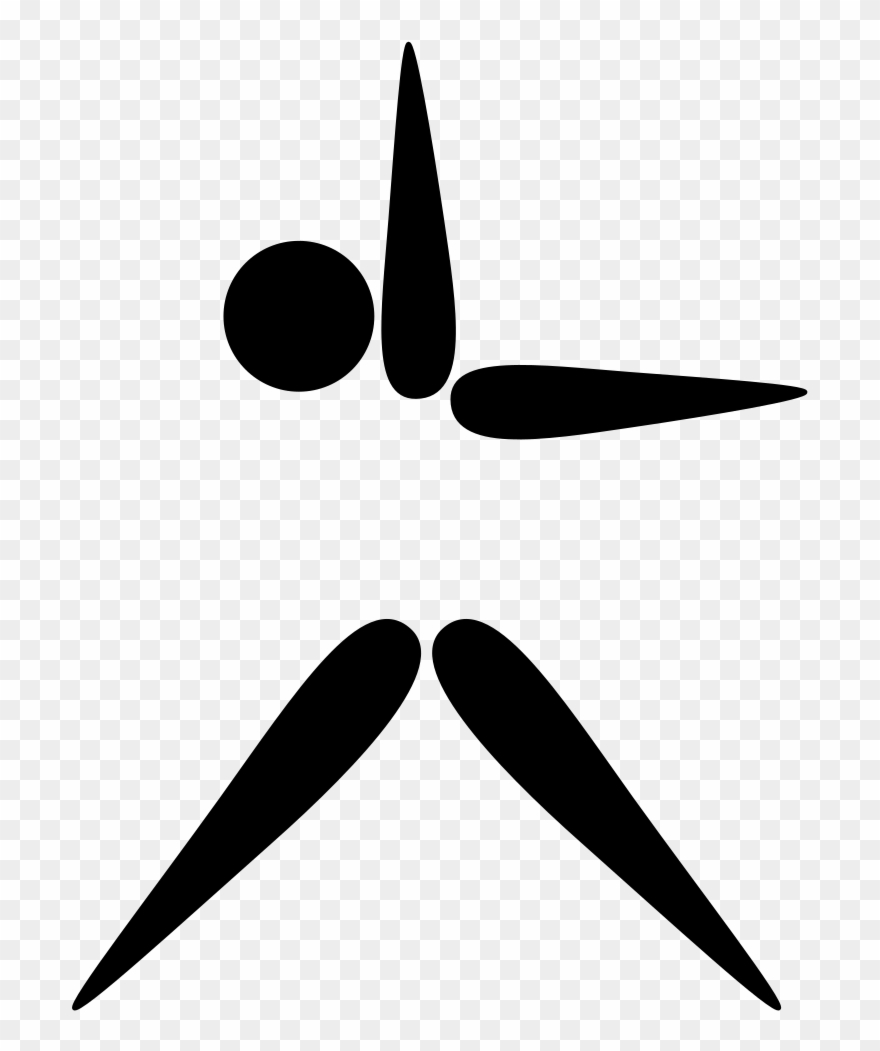 Gymnastics Svg Pictogram - Aerobics Clipart Png Transparent Png