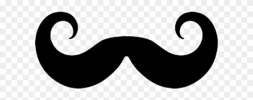 Mustache Clipart Twirly - Curly Mustache Clip Art - Png Download