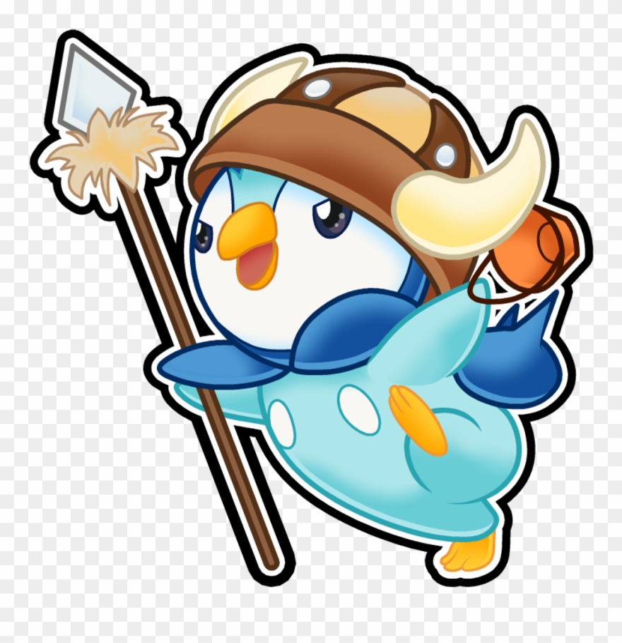 #pokemon #piplup #viking #costume - Pokemon Halloween Stickers Png Clipart