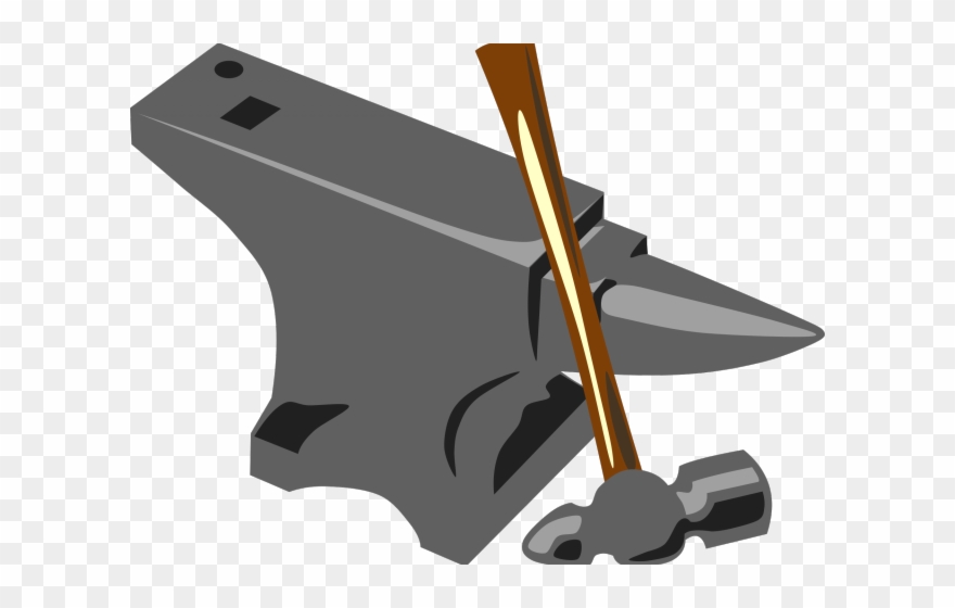Blacksmith Clipart Transparent - Blacksmith Anvil And Hammer - Png Download