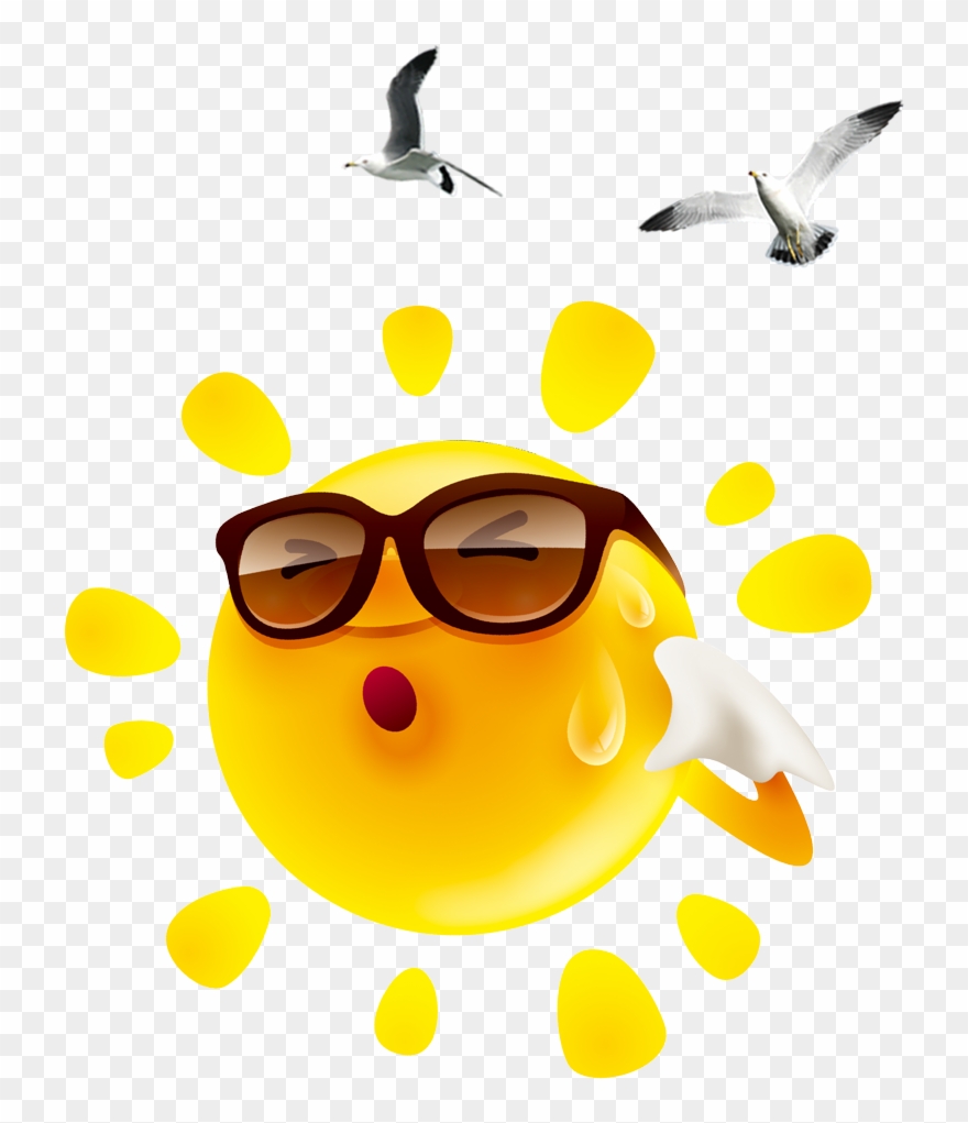 Sun Cartoon Drawing Hd Image Free Png Clipart - Cartoon Sun Sweating Png Transparent Png