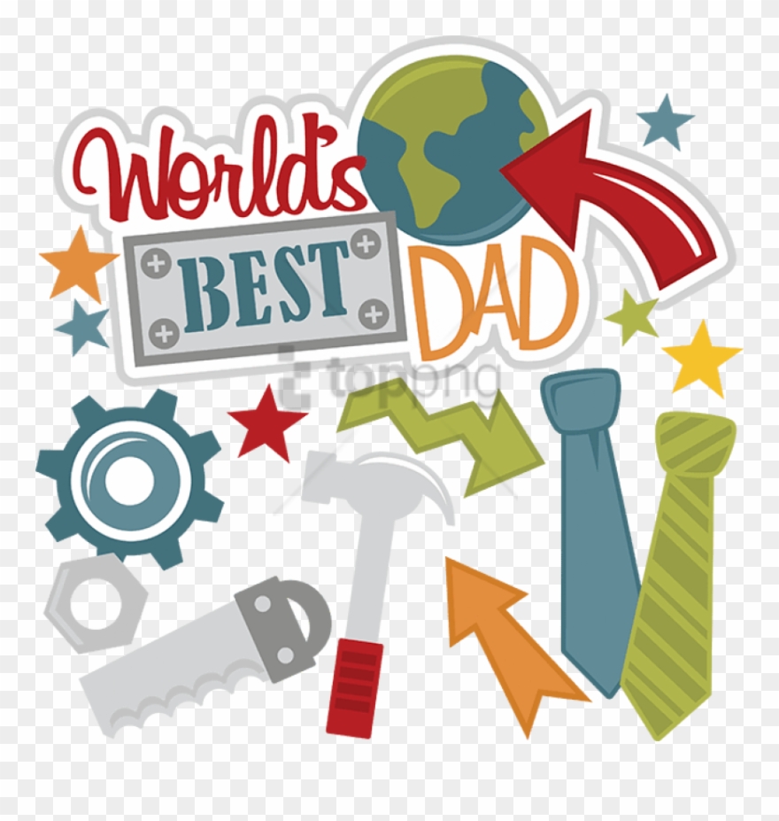 Free Png Fathers Day Backgrounds Png Png Image With - Best Dad Of The World Clipart