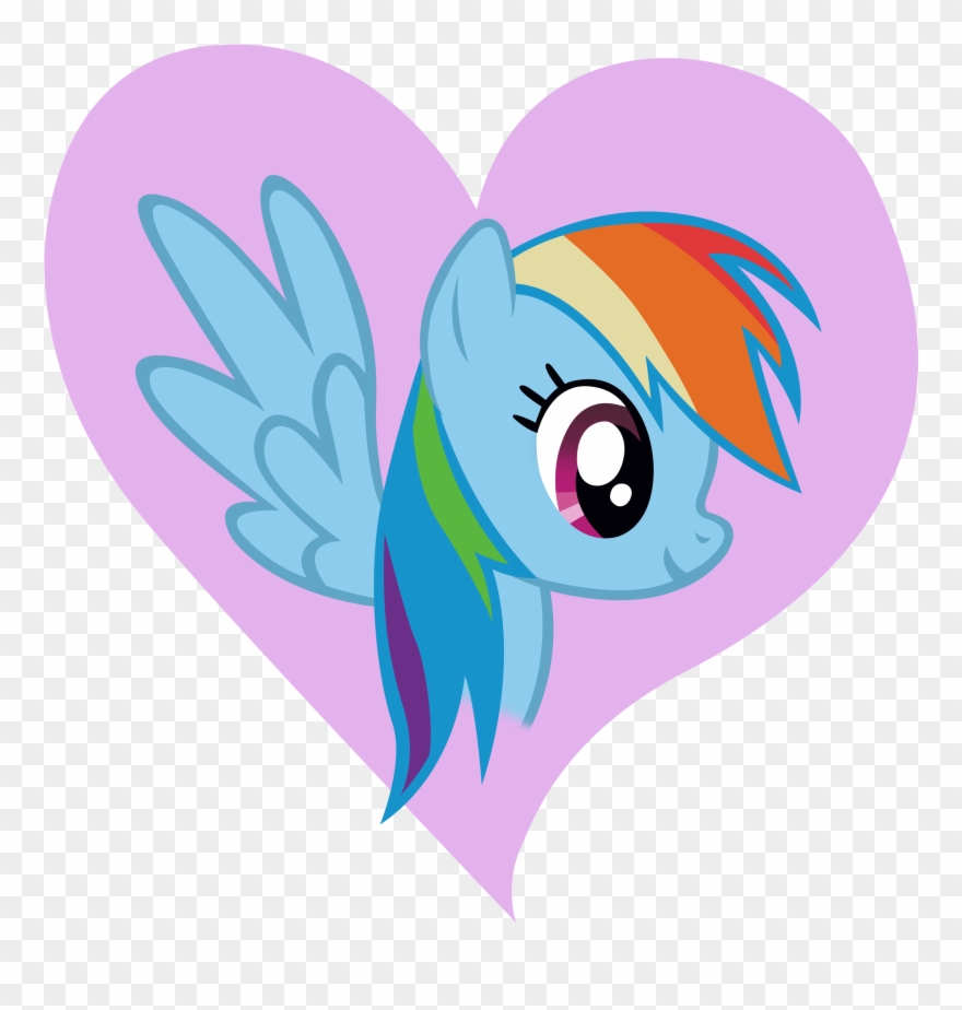 Free Heart Design Images - Friendship Is Magic Rainbow Dash Clipart