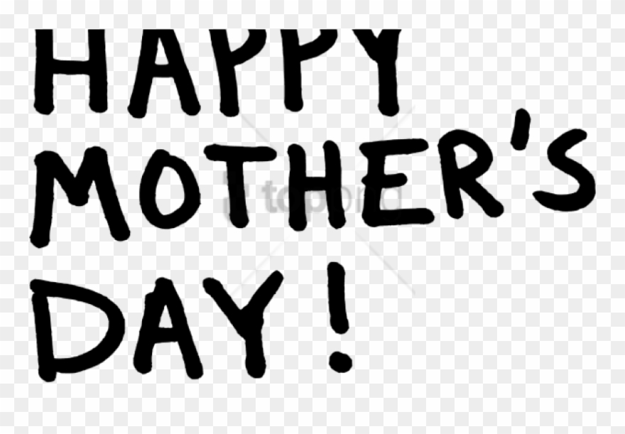 Free Png Texthappy Mothers Day - Calligraphy Clipart