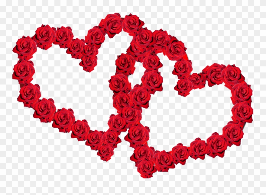 Valentine Red Roses Heart Romance Symbol - Valentine's Day Clipart