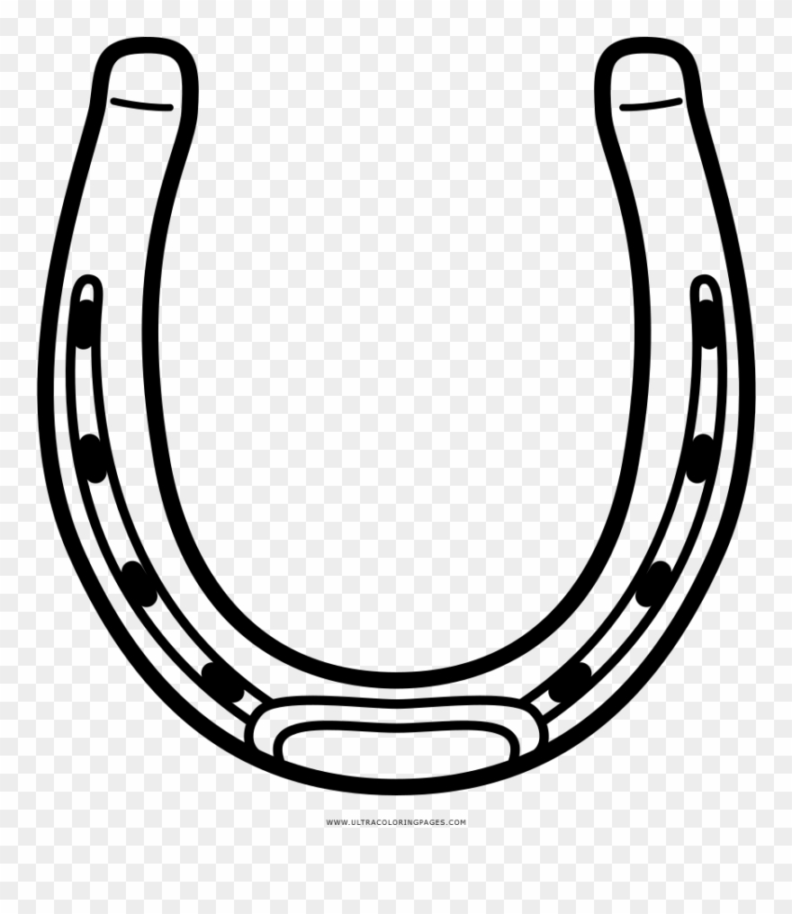 Horseshoe Coloring Page - Herradura Caballo Para Colorear Clipart