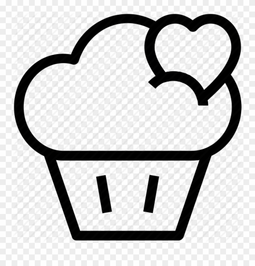 Cupcake Outline Cupcake Drawing Outline At Getdrawings - Capa Para Instagram Gestante Clipart