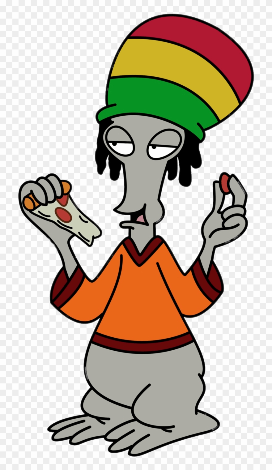American Dad Character Roger The Alien Jamaican Outfit - Roger American Dad Drawing Clipart