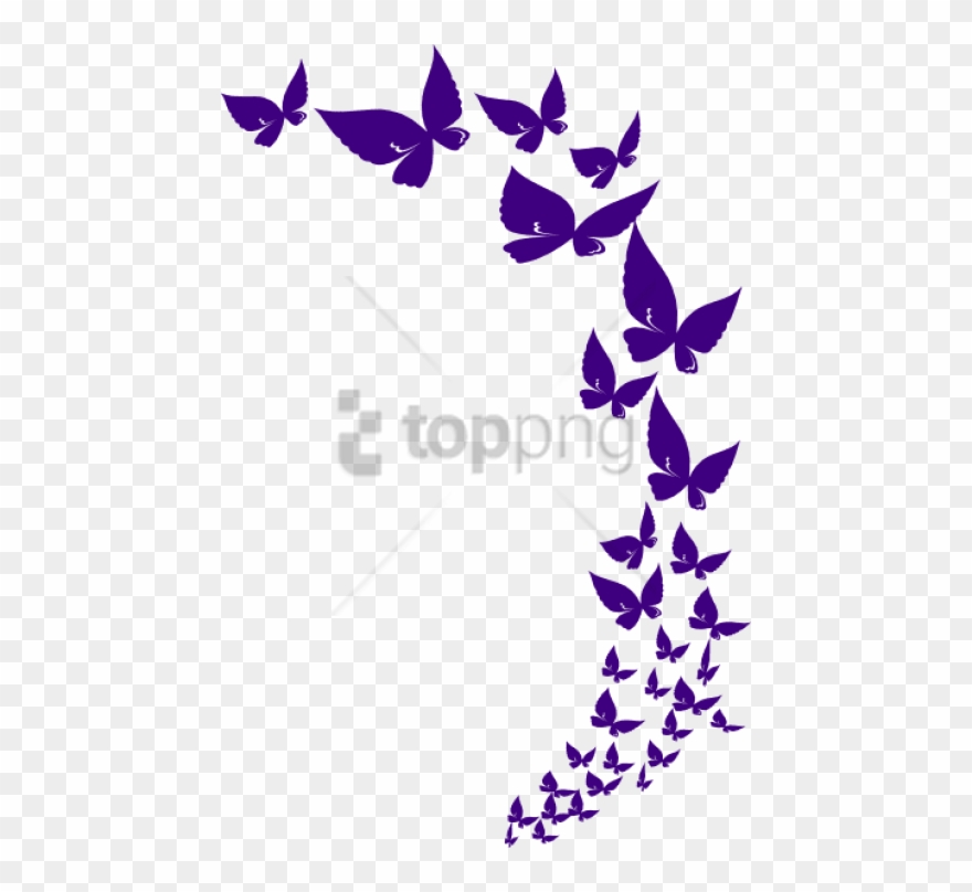 Free Png Butterflylavender - Lavender Butterfly Clip Art Transparent Png