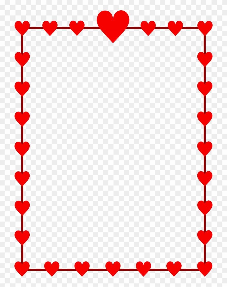 Download Valentines Borders Clip Art - Hearts Valentines Day Border - Png Download