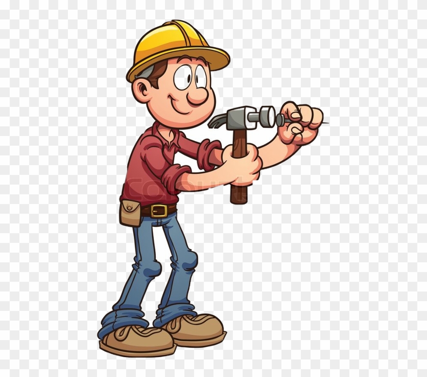 Free To Edit - Hammering A Nail Clipart - Png Download
