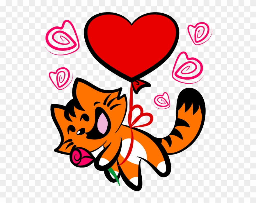 Kiki Adores Being In The Sky With Heart Air Balloon Clipart