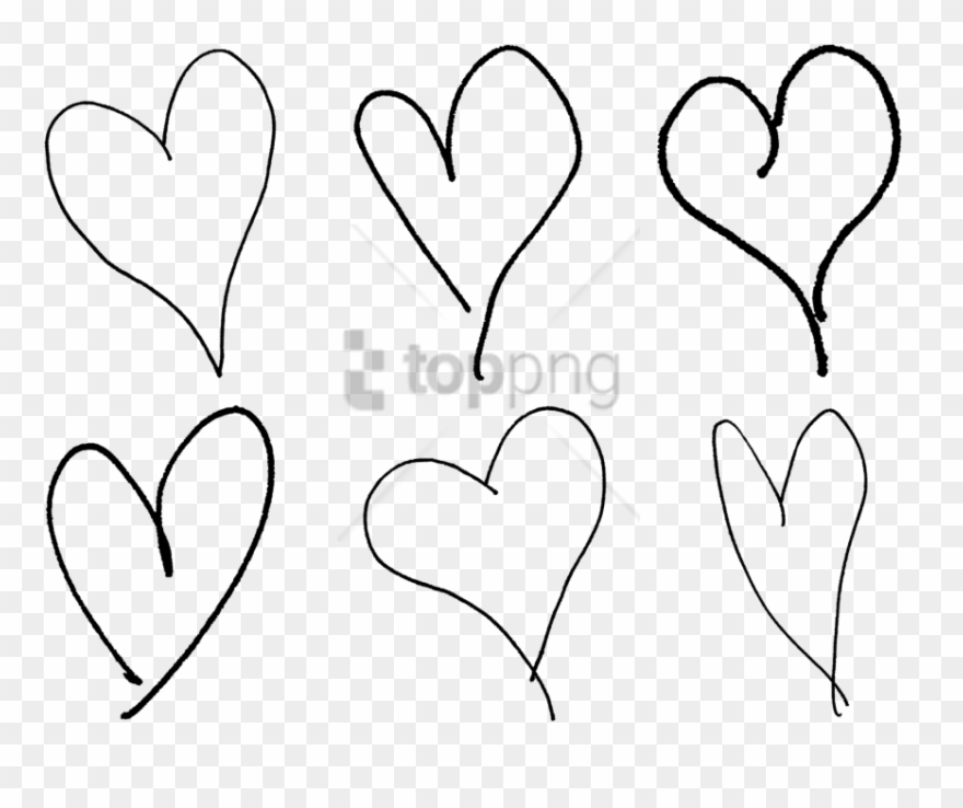 Free Png Download Hand Drawn Heart Png Images Background - Heart Clipart
