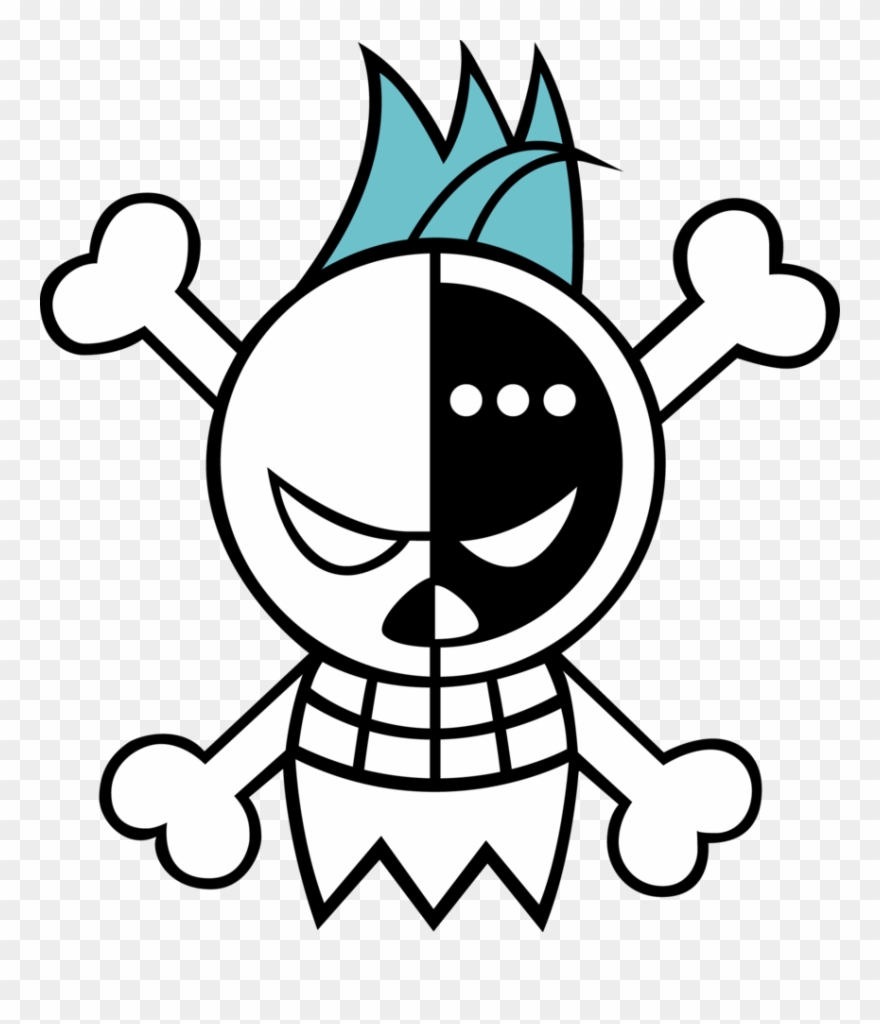 One Piece Clip Art Medium Size - One Piece Jolly Roger Franky - Png Download