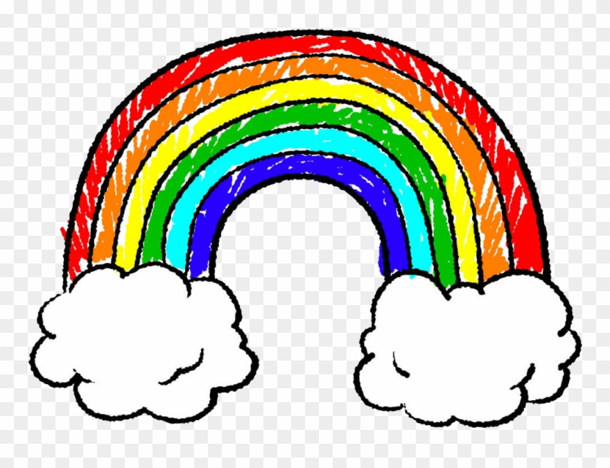 How To Draw A Rainbow - Rainbow Sketch Clipart