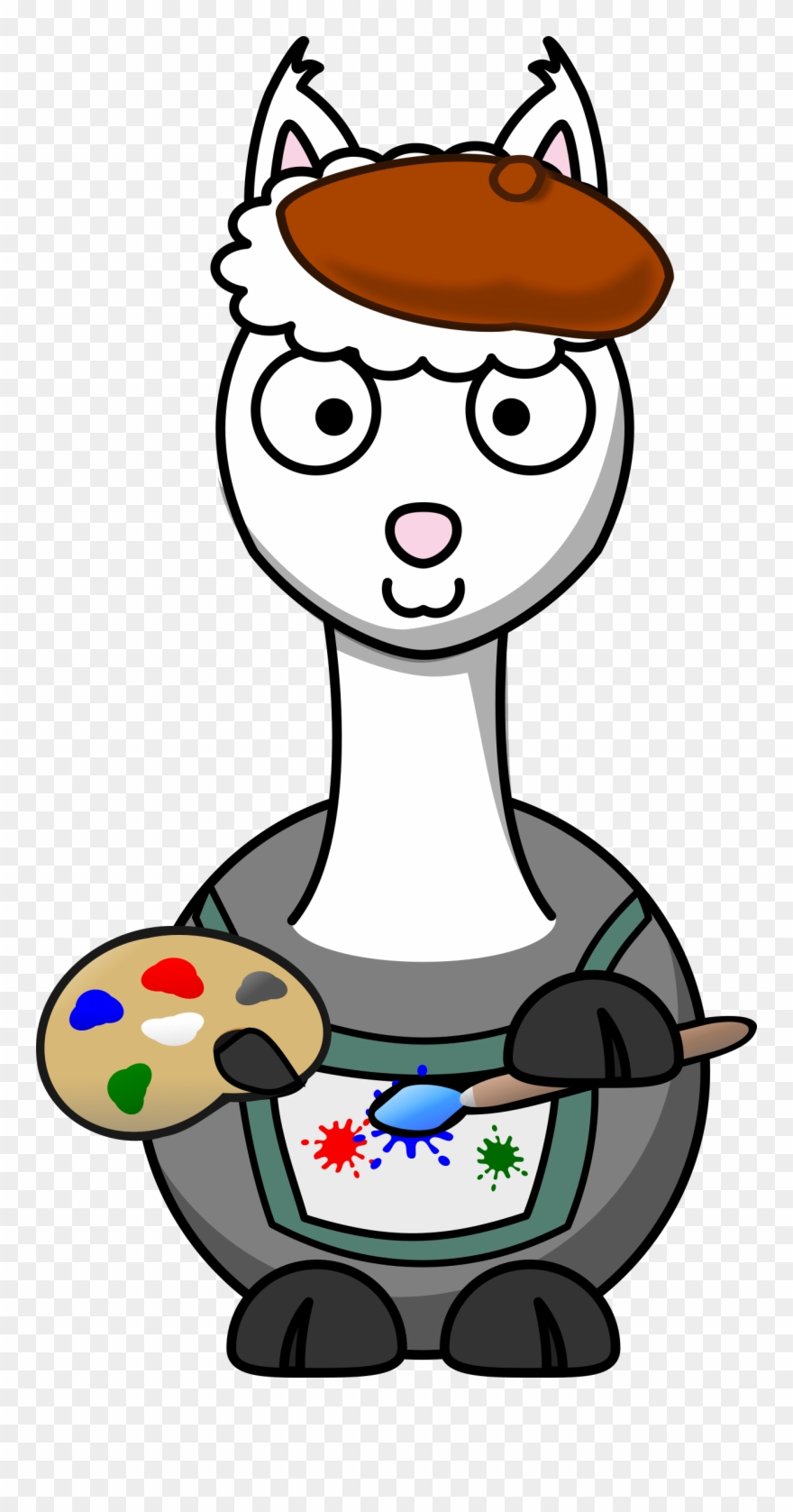 This Free Icons Png Design Of Alpaka Artist - Dibujos Animados De Llamas Clipart