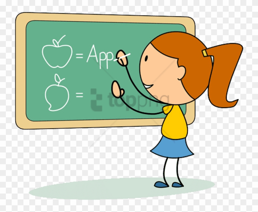 Free Png English Cartoon Png Image With Transparent - Writing On Blackboard Clipart