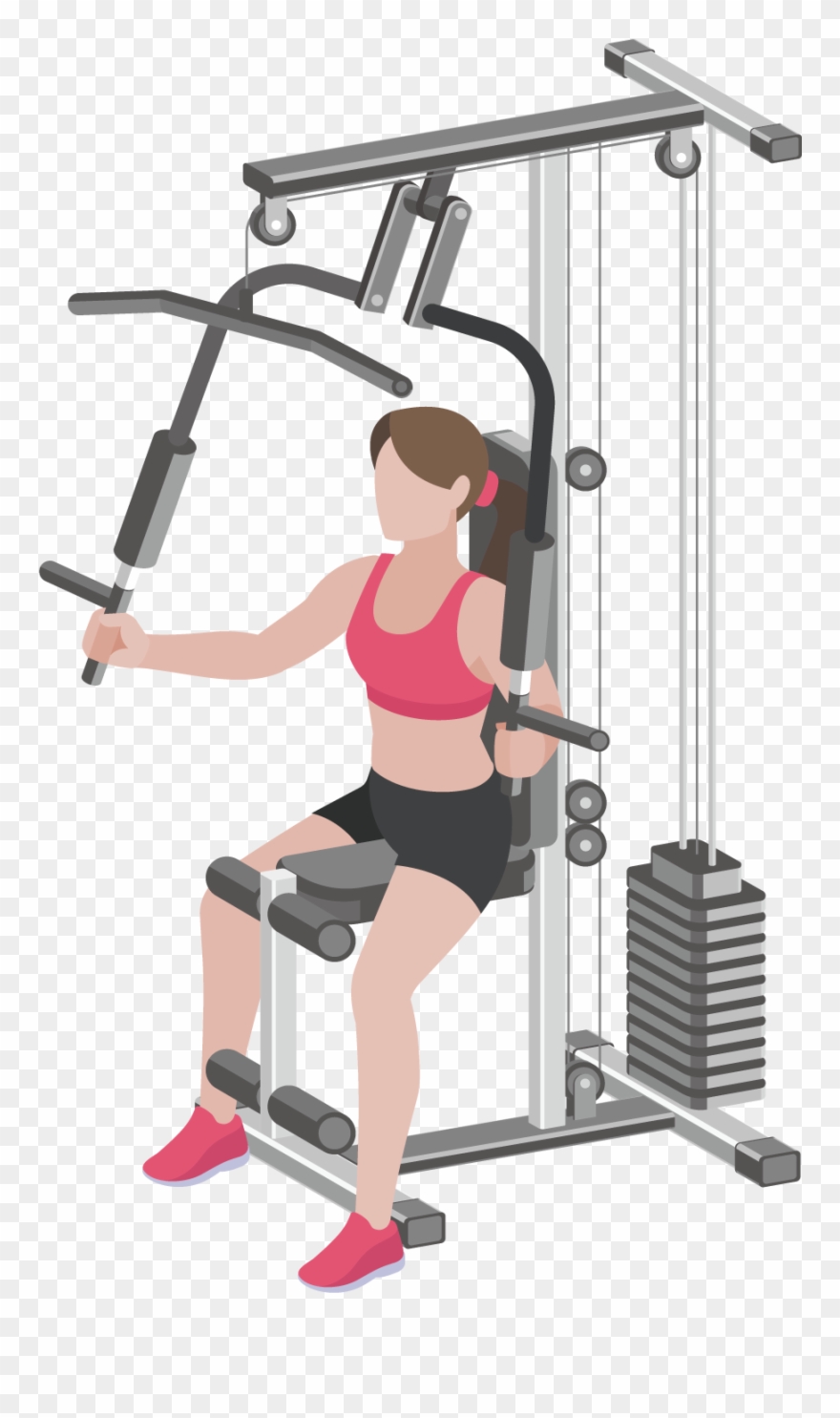Makeup Clipart Fitness - Pesa Gimnasio Vector Maquina - Png Download