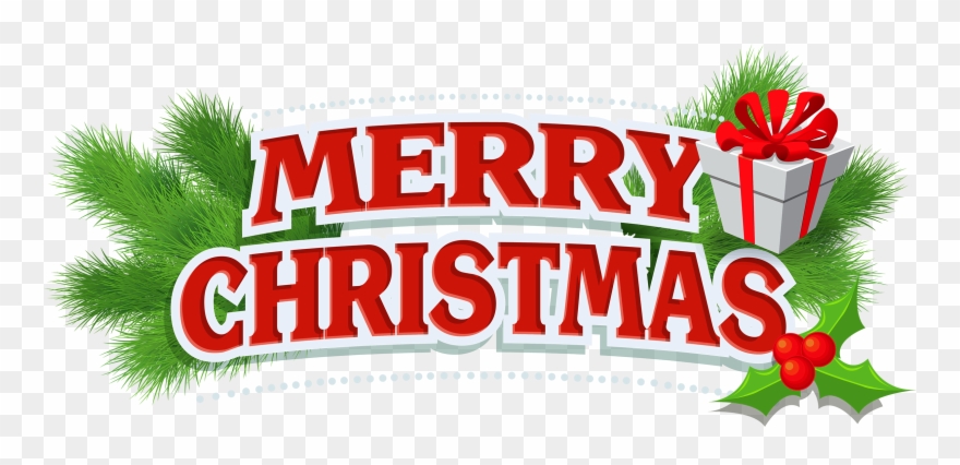 Merry Christmas Decor With Gift Png Clipart - Tree Transparent Png