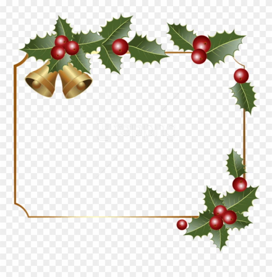 Christmas Boarder Christmas Border Decor With Bells - Christmas Borders Clipart Png Transparent Png