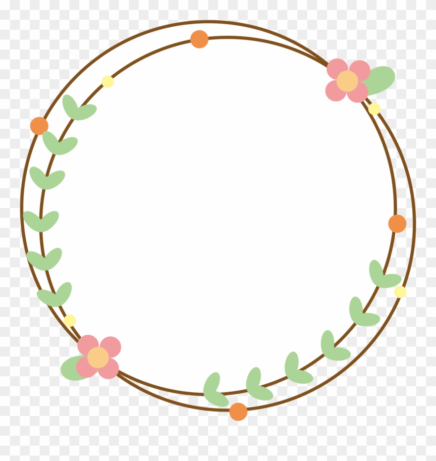 Floral Border Cartoon Cute Fresh Png And Psd - Cartoon Clipart
