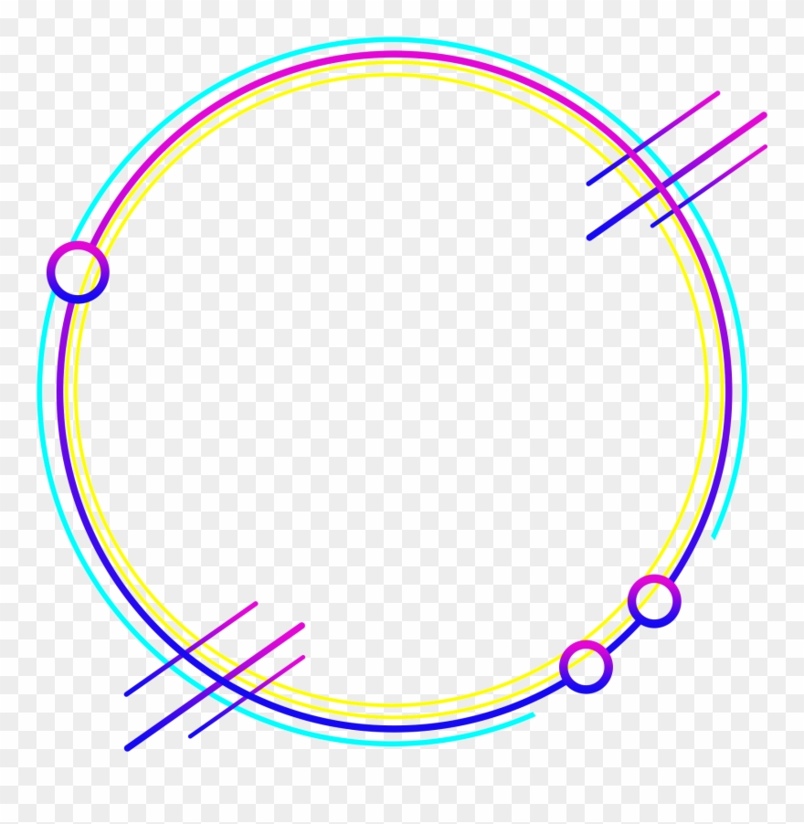 Color Border Gradient Commercial Simple Png And Psd - Circle Clipart