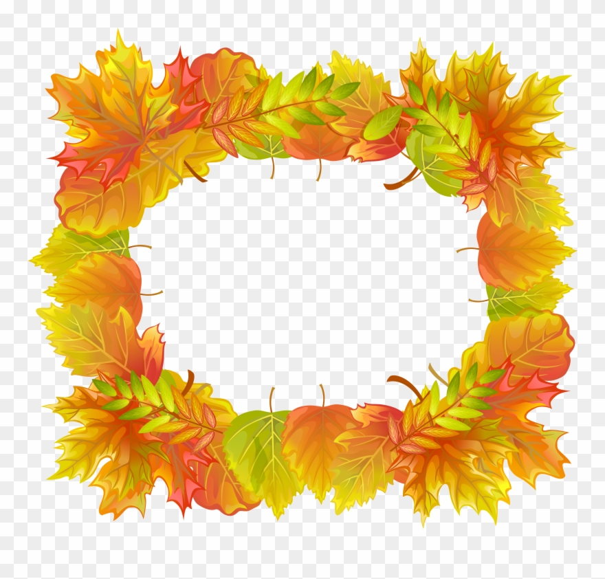 Autumn Leafs Border Frame Png Clipart Image Gallery Transparent Png