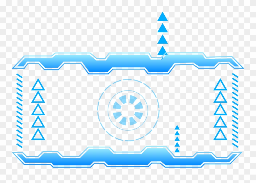 Technology Border Smart Blue Png And Vector Image Clipart
