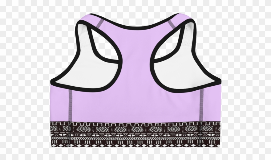 Mud Cloth Border Sports Bra - Sports Bra Clipart