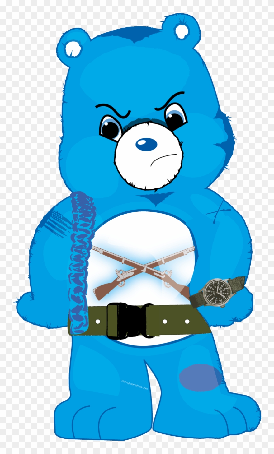 Infantry Bear Tee-shirt - Cartoon Clipart