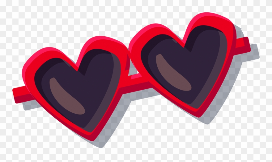 Love Designer Sunglasses Free Transparent Image Hd - Heart Clipart