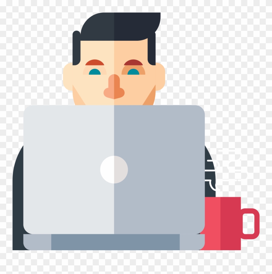 Laptop Information Technology Software Internet - Office Worker Vector Png Clipart