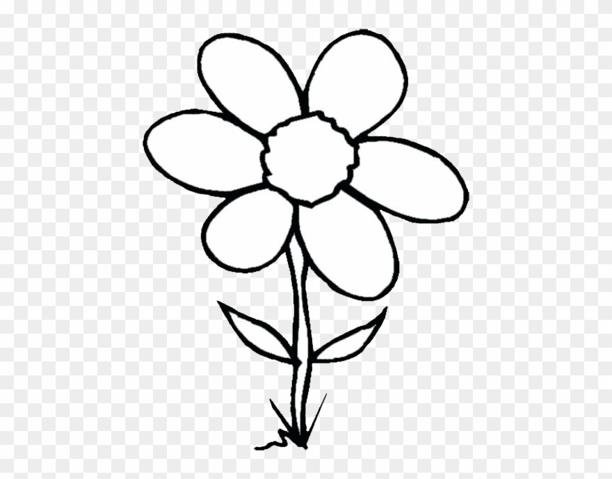 Largest And Collection Of Flower Clipart Images In - Black And White Picture Of Flower Clip Art - Png Download