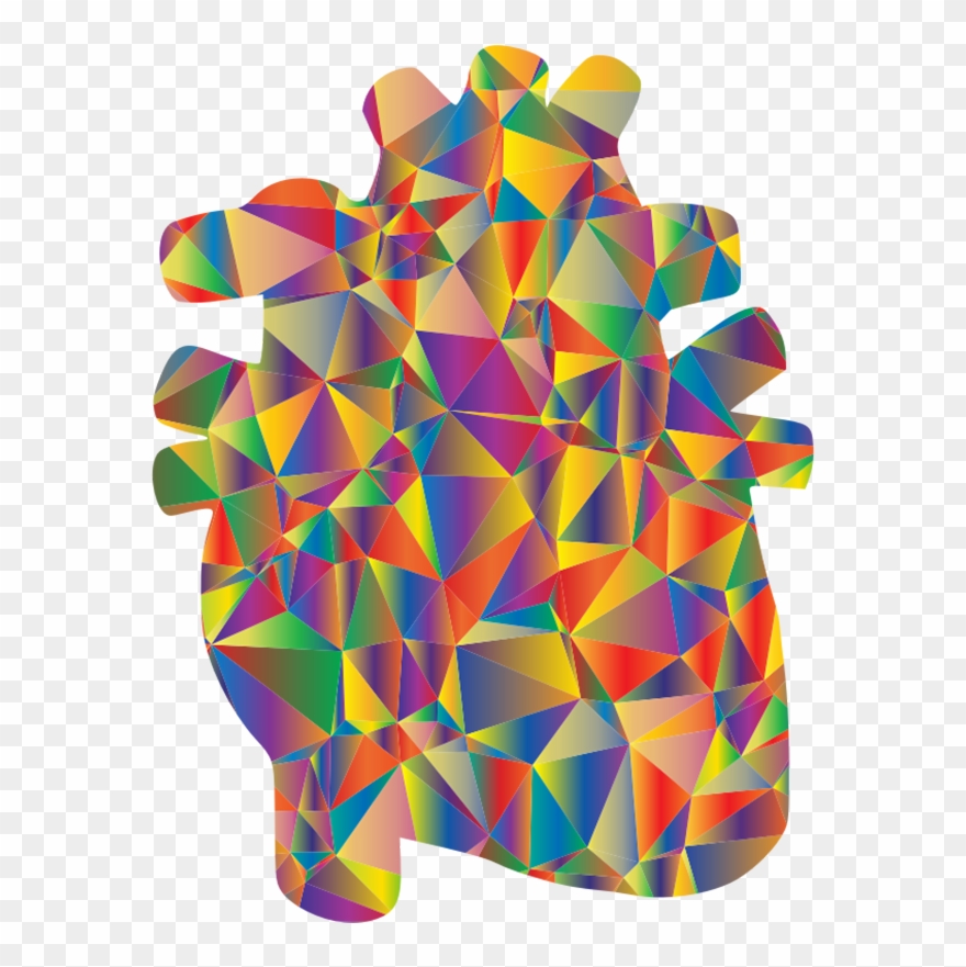 Anatomy Of The Heart Clipart - Corazón Geométrico - Png Download