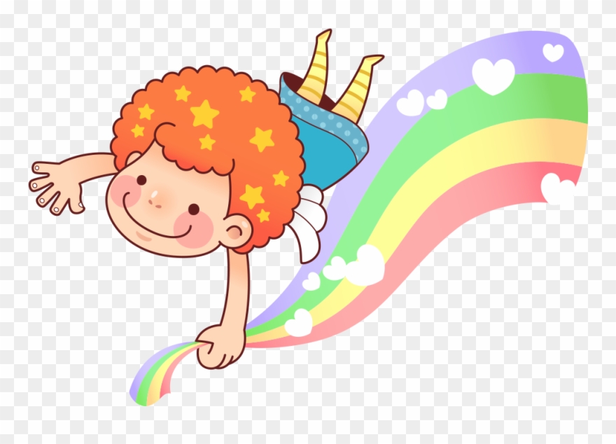 Characters Rainbow Adobe Cartoon Illustrator Free Photo - Gambar Kartun Rainbow Png Clipart