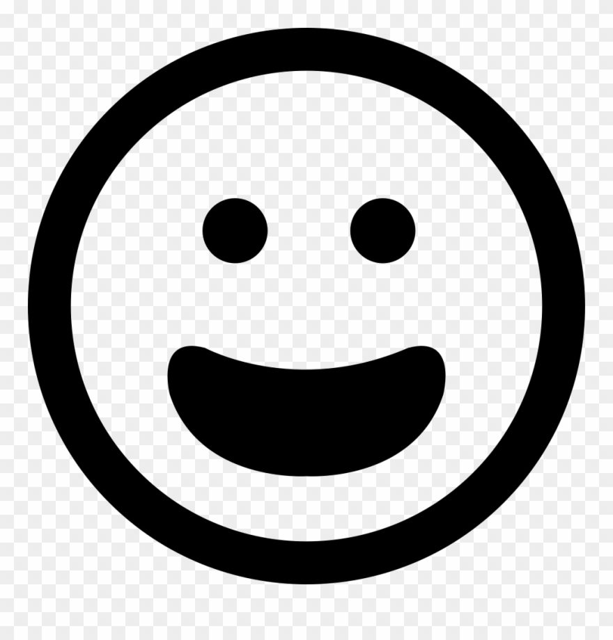 Happy Smiling Emoticon Face With Open Mouth Comments - Happy Face Icon Clipart