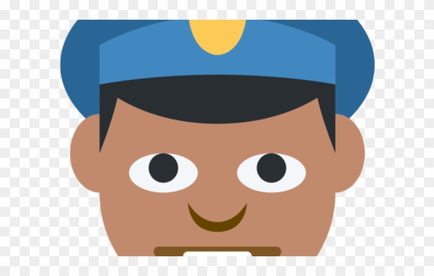 Cop Clipart Emoji - Cop Face Clipart - Png Download