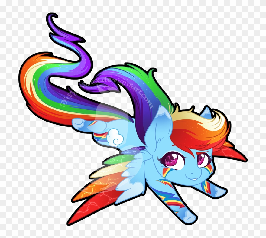Wings Clipart Chibi - Mlp Rainbow Dash Rainbow Power Fanart - Png Download